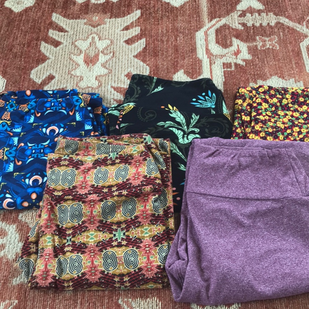 Lularoe set of 4 leggings, size “one size”💖